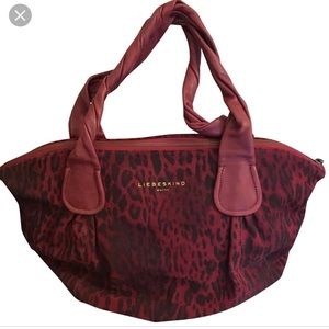Liebeskind Red Leopard Print Shoulder Bag